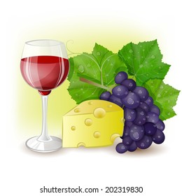 cheese with a glass of wine