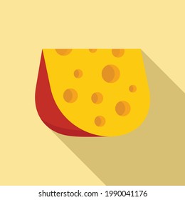 Cheese goat icon. Flat illustration of Cheese goat vector icon for web design