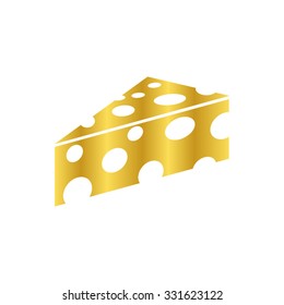 cheese -  gold vector icon
