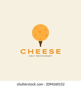 idea de diseño gráfico vectorial del logotipo de la pelota de golf