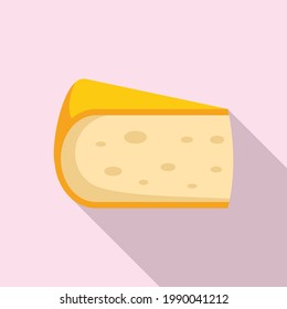 Cheese gouda icon. Flat illustration of Cheese gouda vector icon for web design