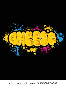 Cheese graffiti work Lettering typography 