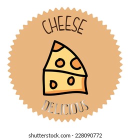 cheese graphic design , vector illustration