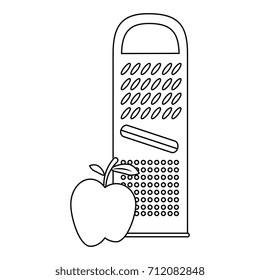 cheese grater with apple