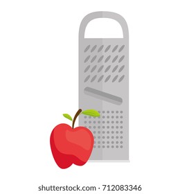 cheese grater with apple