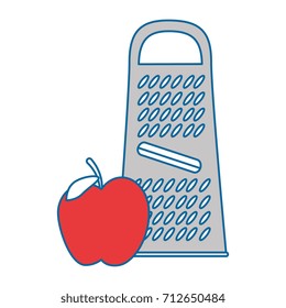 cheese grater with apple
