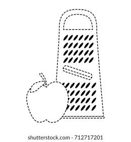 cheese grater with apple