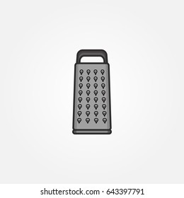 Cheese Grater Design. Flat Style Design. Vector Illustration
