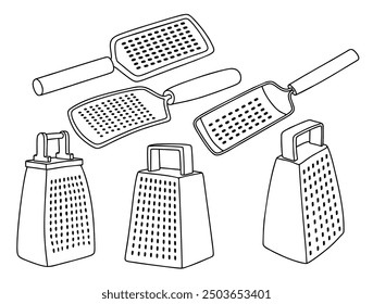 cheese grater drawing doodle. vector illustration