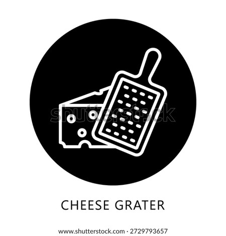 Cheese Grater Icon Button, Mini Illustration Relate To Food, Gastronomy. Use For Modern Concept, Ui, Ux Web And App Development.