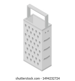 Cheese grater icon. Isometric of cheese grater vector icon for web design isolated on white background