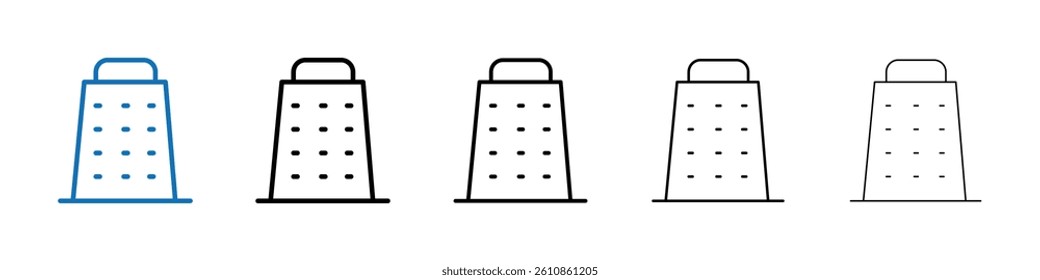 Cheese grater icon Outline vector logo for web ui