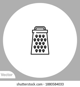 Cheese grater icon sign vector,Symbol, logo illustration for web and mobile