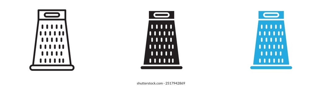 Cheese grater icon vector set illustration