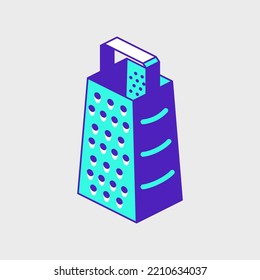 Cheese grater isometric vector icon illustration