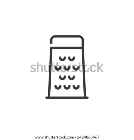 Cheese grater kitchen utensil icon, vector illustration