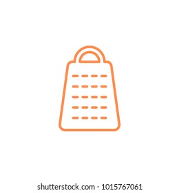 Cheese grater tool icon. Kitchen appliances for cooking Illustration. Simple thin line style symbol.