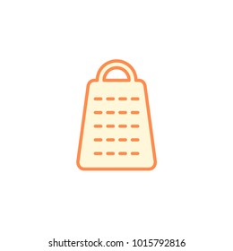 Cheese grater tool icon. Kitchen appliances for cooking Illustration. Simple thin line style symbol.