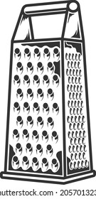cheese grater vector icon for kitchen utensils