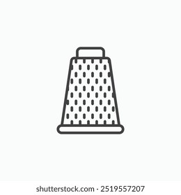 Cheese graterline in Thin line black color. flat simple vector symbols illustration.