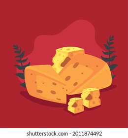queso con planta verde en triangulación