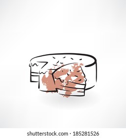 cheese grunge icon