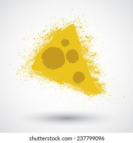 Cheese grunge illustration