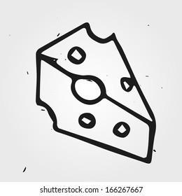cheese hand drawn, realistic