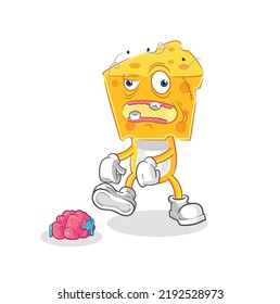 the cheese head zombie character.mascot vector