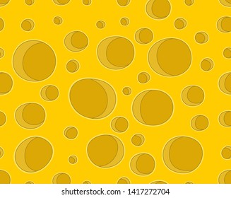 Cheese with holes seamless pattern