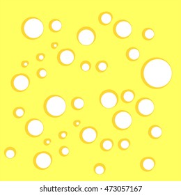 Cheese with holes vector background, texture, pattern illustration