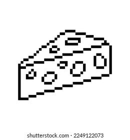 cheese  icon 8 bit, pixel art food icon  for game  logo. 