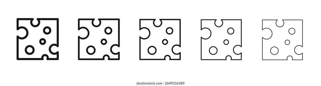 Icono de queso signo de Vector blanco y negro