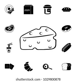 Cheese icon. Breakfast Icon. Premium quality graphic design. Signs, symbols collection, simple icon for websites, web design, mobile app on white background on white background