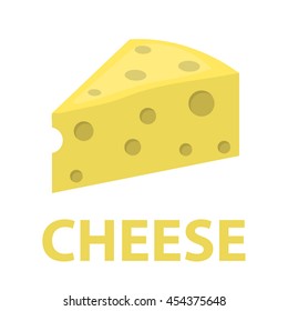 Cheese icon cartoon. Single bio, eco, organic product icon from the big milk collection - stock vector
