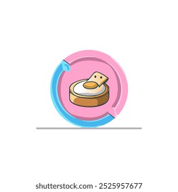  cheese icon color vector art