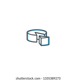 Cheese icon design. Gastronomy icon vector illustration design