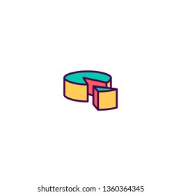 Cheese icon design. Gastronomy icon vector illustration