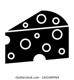 Cheese icon design. Cheese icon in modern silhouette style design. Vector illustration.