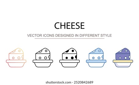 Diseño de icono de queso con fondo blanco