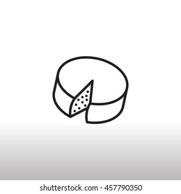 Cheese Icon Flat.