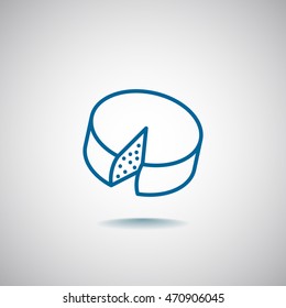 Cheese Icon Flat.