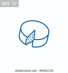 Cheese Icon Flat.