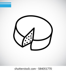 Cheese Icon Flat.