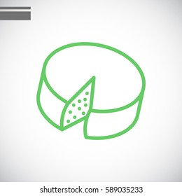 Cheese Icon Flat.