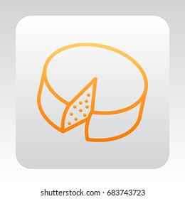 Cheese Icon Flat.