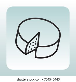 Cheese Icon Flat.