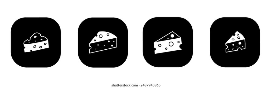 Icono de queso en plano. Diseño de icono de queso. Vector estándar.