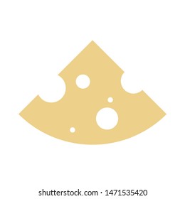 cheese icon. flat illustration of cheese - vector icon. cheese sign symbol