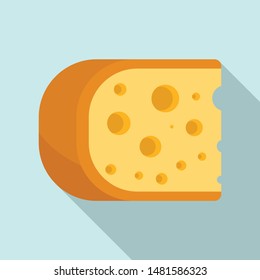 Cheese icon. Flat illustration of cheese vector icon for web design